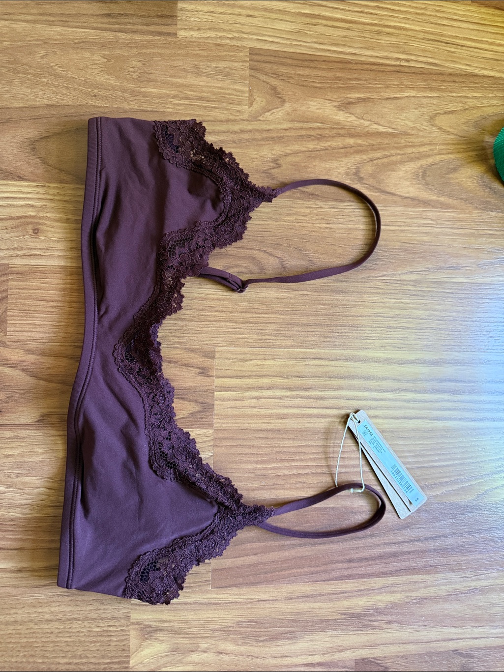 Women's Lace-Trim Bralette In Deep Plum